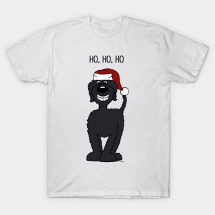 Black doodle Santa Claus T-Shirt